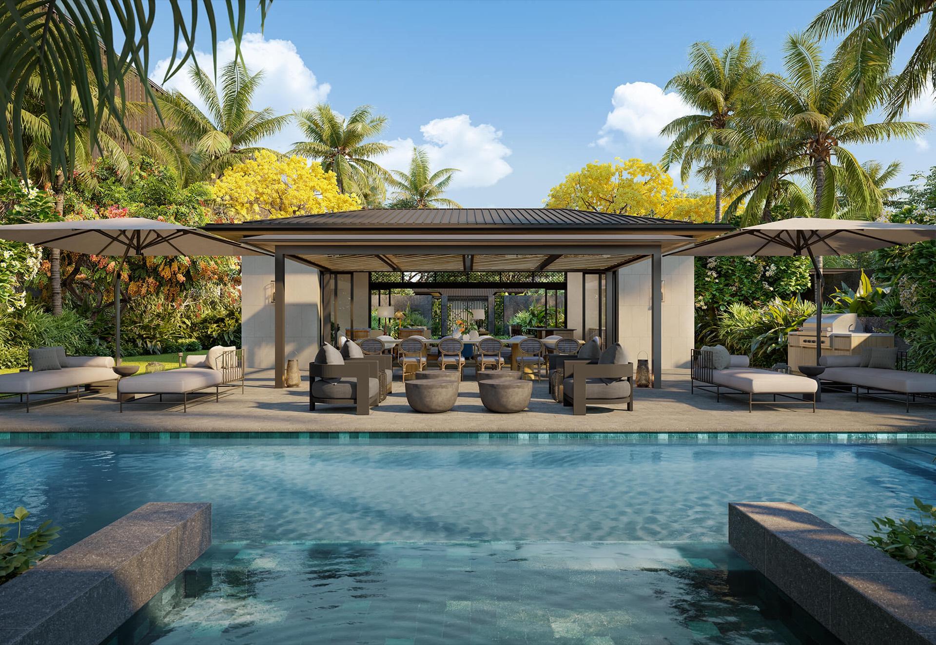 Courtyard pool (rendering)